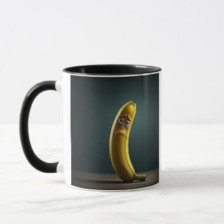 banaan grappig zielig gezicht mok
