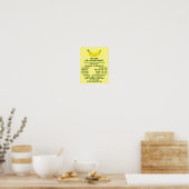 Banaan, groenteboeren Adverteren Poster (Keuken)