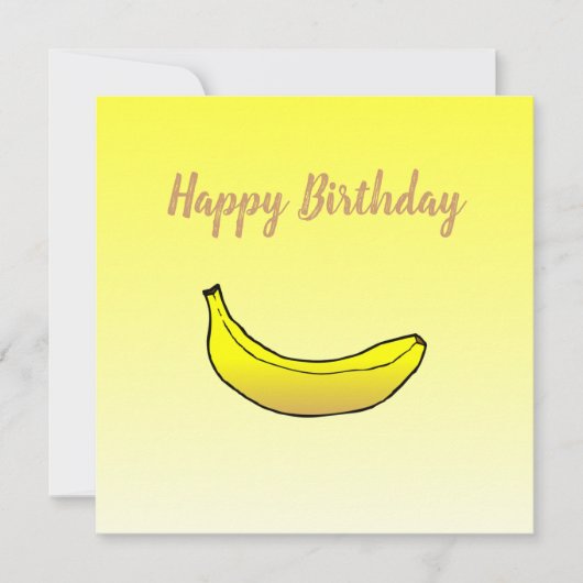 Banaan Happy Birthday Kaart (Voorkant)