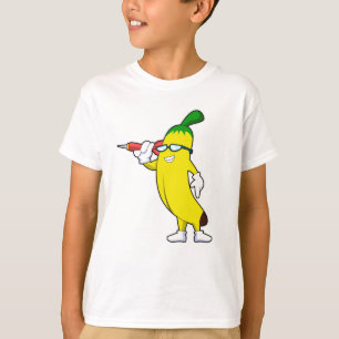 Banaan in Darts met Dart T-shirt