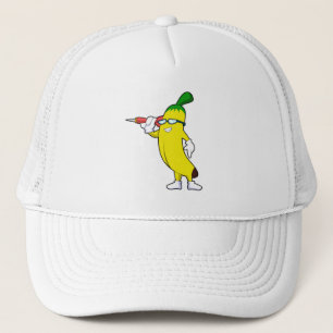 Banaan in Darts met Dart Trucker Pet