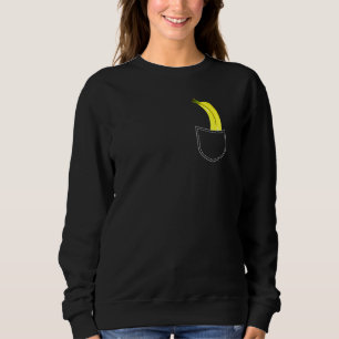 Banaan in Pocket Graphic Fruit Vegan Veggie Health Trui