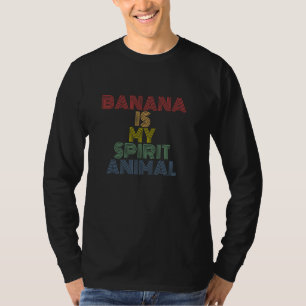 Banaan Is Mijn Geestdier retro 70s vintage T-shirt