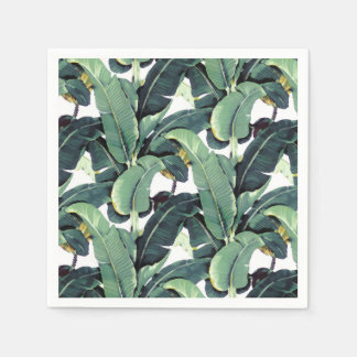 Banaan laat palmboom tropische papieren servetten