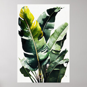 Banaan Leaves Art Print Poster