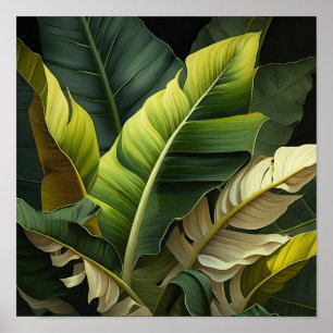 Banaan Leaves Art Print Poster