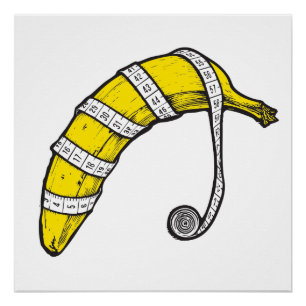 🍌 banaan meting, pop-art perfect poster
