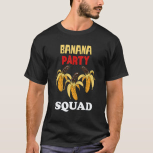 Banaan Partij Squad Choco Banaan Vegan Voedsel Zom T-shirt