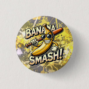 Banaan Power-Up Ronde Button 3,2 Cm