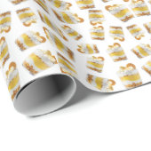 Banaan pudding patroon cadeaupapier (Rol Hoek)