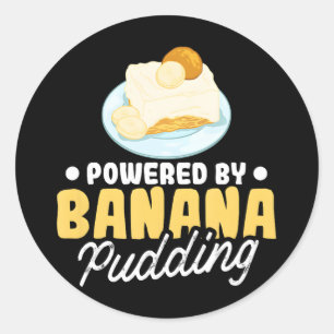Banaan Pudding Recept Ijs Cake Taart Dessert Ronde Sticker