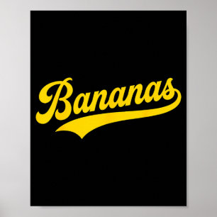 Banaan Retro Humor Bananen Klik Mannen Vrouwen Kin Poster