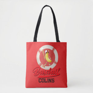 Banaan Slagger Grappig Baseball Aangepast Grafisch Draagtas