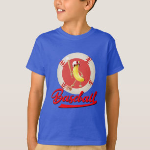 Banaan Slagger Grappig Baseball Aangepast Grafisch T-shirt