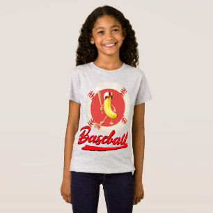 Banaan Slagger Grappig Baseball Aangepast Grafisch T-shirt