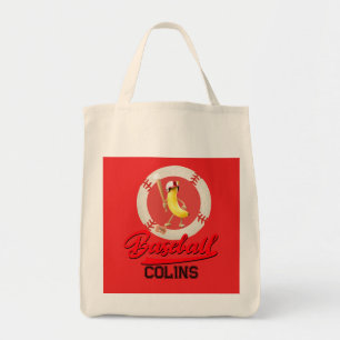Banaan Slagger Grappig Honkbal Aangepast Grafisch Tote Bag