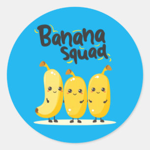Banaan Squad Grappige Fruitliefhebber Zomer Vakant Ronde Sticker