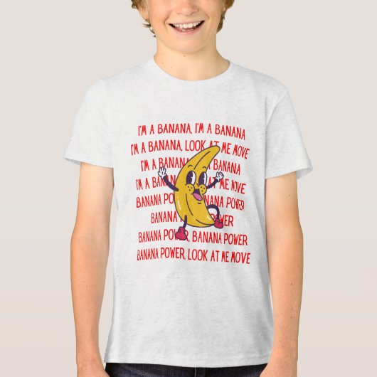 banaan Tri-Blend shirt (Voorkant)