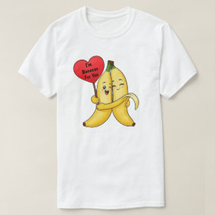 banaan-Valentijnsdag unisex T-shirt