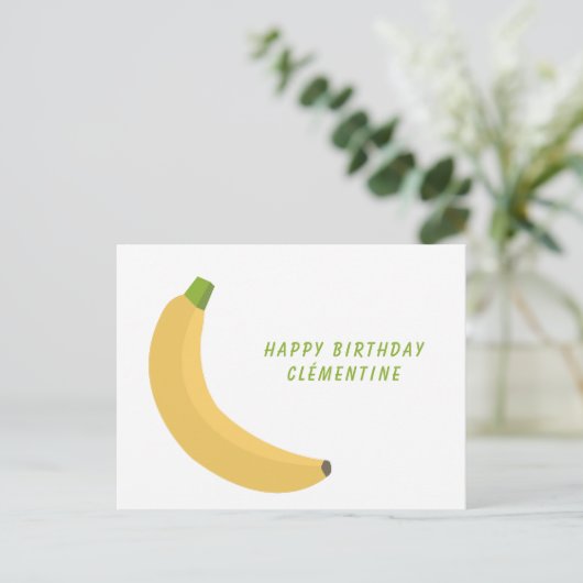 Banaan Verjaardag Briefkaart (Staand voorkant)