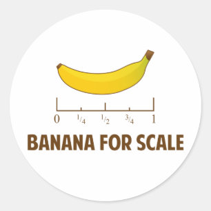 Banaan voor schaal ronde sticker