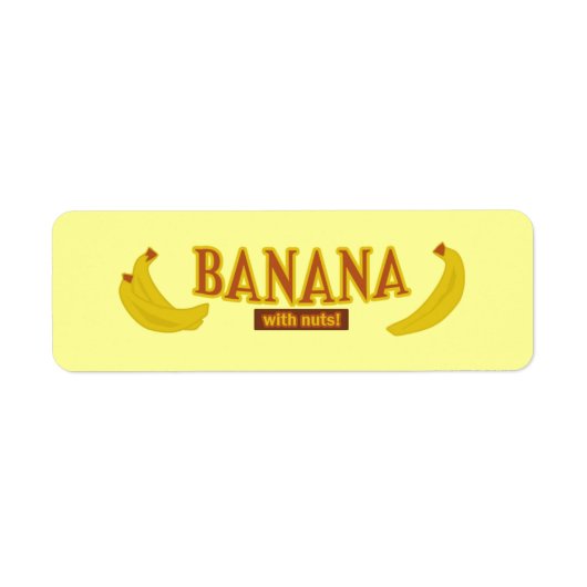 Banaan w / moeren Bakkerij Etiketten (Voorkant)