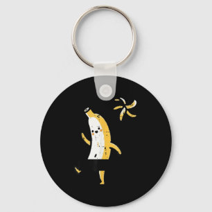 Banaan weggooien Peel Funny Fruit Meme Mannen Wom Sleutelhanger