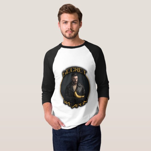 Banaan: zijn geheime wapen t-shirt (Voorkant volledig)