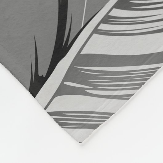 Banaanbladeren 3 fleece deken (Hoek)