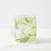 Banaanbladeren 4 matglas koffiemok (Voorkant links)