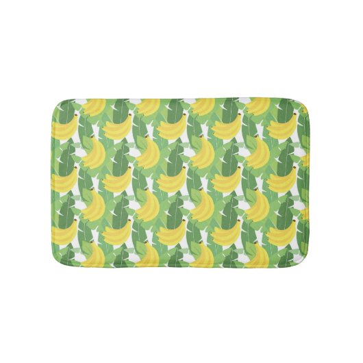 Banaanbladeren en fruitpatroon badmat (Voorkant)
