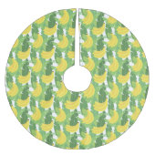 Banaanbladeren en fruitpatroon kerstboom rok (Voorkant)