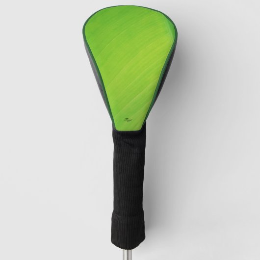Banaanbladpatroon, groene verloopachtergrond golfheadcover (Voorkant)