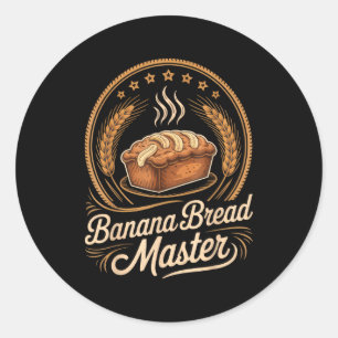 Banaanbrood Meester Bakker Chef Humor Herfst Bakke Ronde Sticker