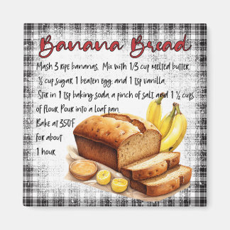 Banaanbrood recept magneet