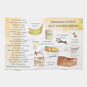 Banaanbrood waterverf recept theedoeken met famili