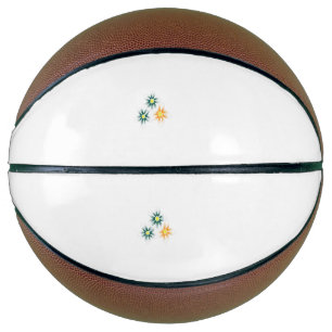 Banaangeel, donkerblauw groen, decoratief basketbal