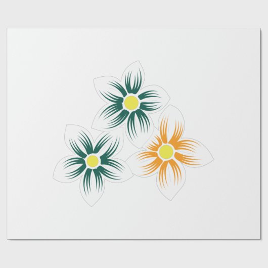 Banaangeel, donkerblauw groen, decoratief cadeaupapier (Vlak)