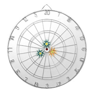 Banaangeel, donkerblauw groen, decoratief dartbord