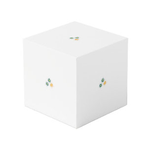 Banaangeel, donkerblauw groen, decoratief kubus