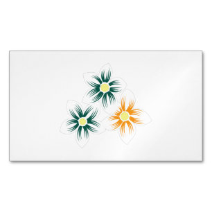 Banaangeel, donkerblauw groen, decoratief magnetisch visitekaartje
