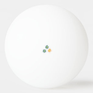 Banaangeel, donkerblauw groen, decoratief pingpongballen