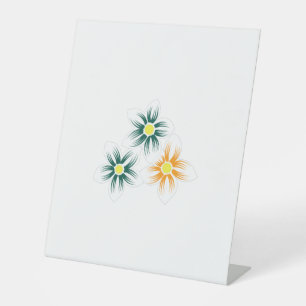 Banaangeel, donkerblauw groen, decoratief reclamebord met voetstuk