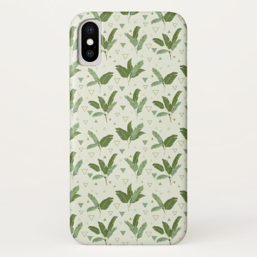 Banaanleder met driehoeken | Monogram 2 Case-Mate iPhone Case (Achterkant)