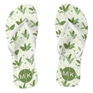 Banaanleder met driehoeken Monogram Teenslippers