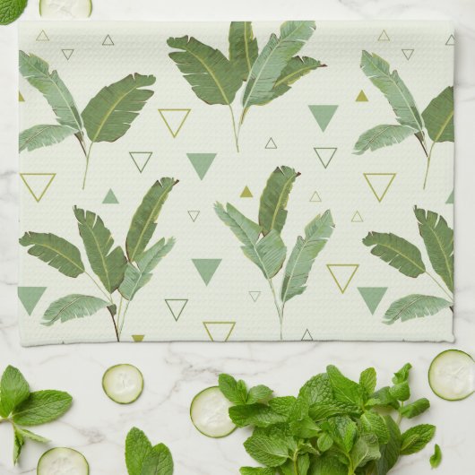 Banaanleder met driehoeken theedoek (Gevouwen)