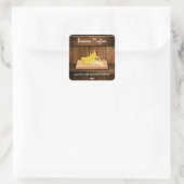 Banaanmuffins Sq Productlabel Vierkante Sticker (Tas)