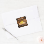 Banaanmuffins Sq Productlabel Vierkante Sticker (Envelop)