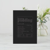 Banaanpudding Feiten Ingredienten Grappige Foodies Kaart (Staand voorkant)