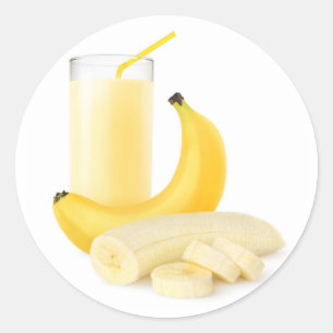 Banaanshake Ronde Sticker